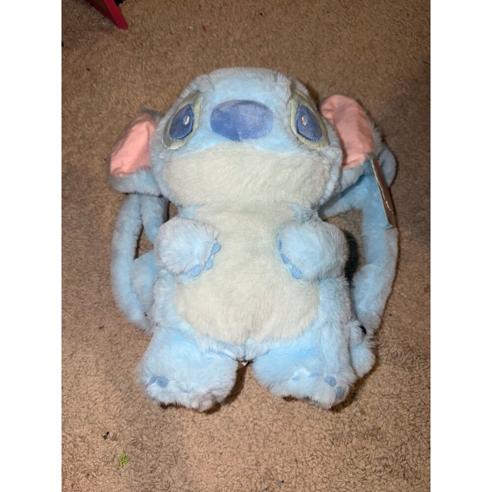 Stitch disney store blue backpack plush stuffed animal bag  NWT